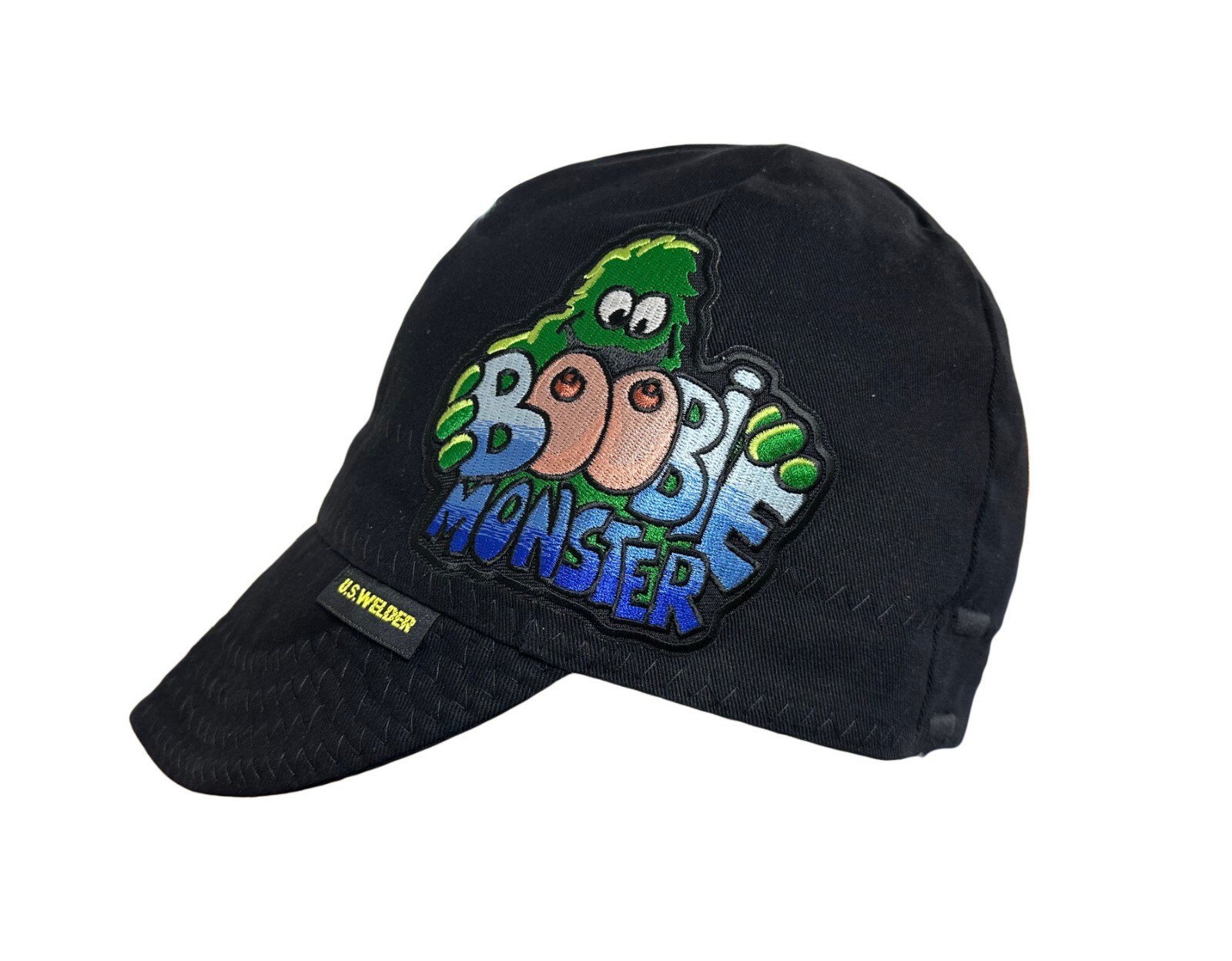 BOOBIE MONSTER US WELDER Welding Cap Hat Black Reversible Comeaux Supply