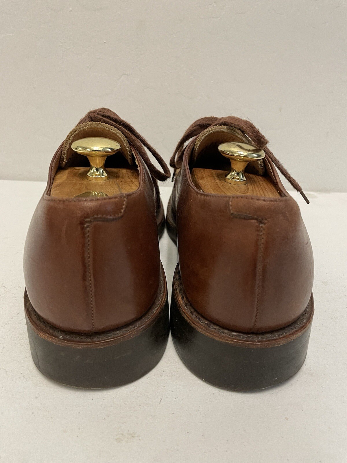 Polo Ralph Lauren Good Year Welted Two-Tone Derby Tan & Brown Size 9 D