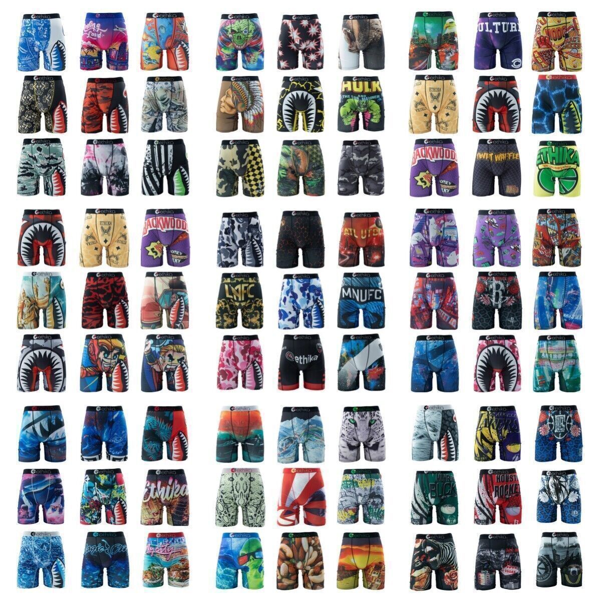 3Packs 5Packs 6Packs Ethika Men’s The Staple Boxer Briefs (Random color)