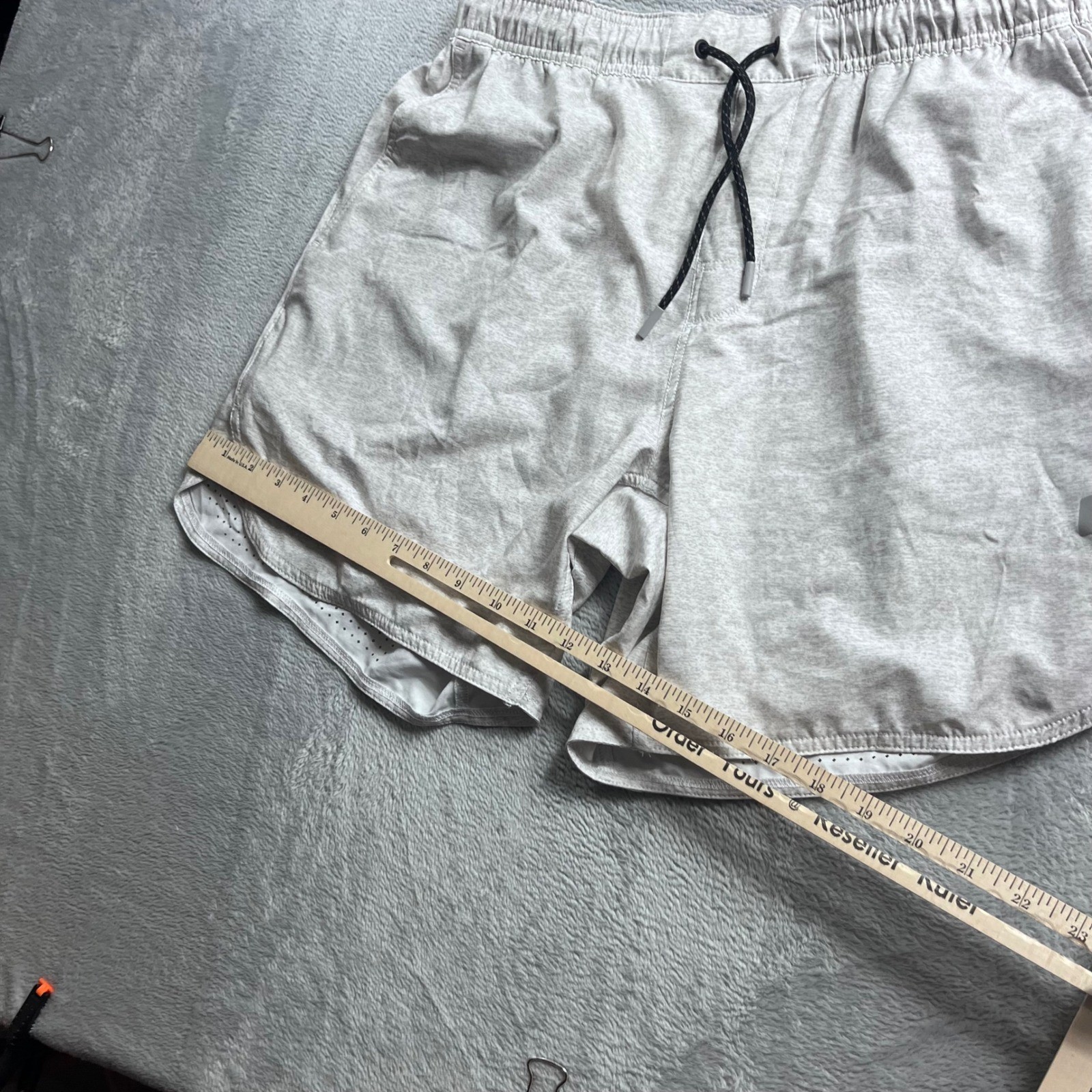 Legends Luka Shorts Mens Large Heather Grey Linerless Athletic Gym Training 7in