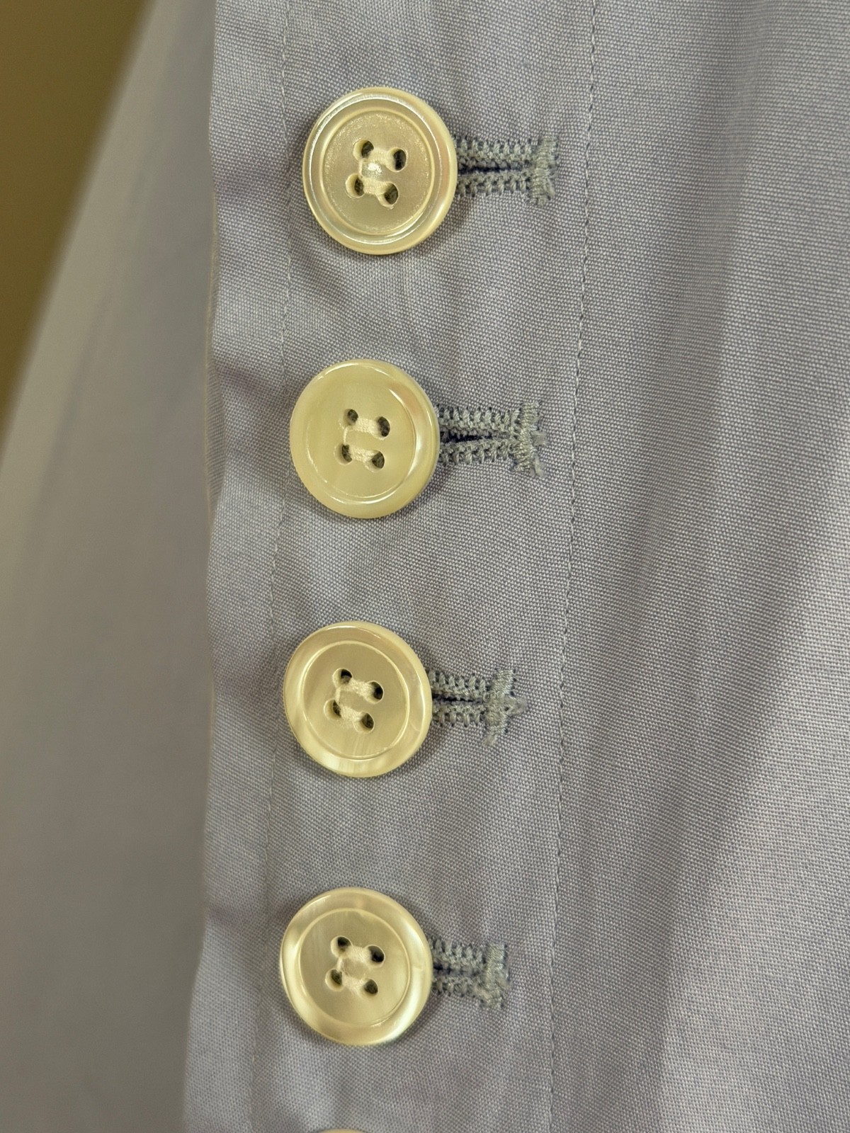 NWT Comme Des Garcons Homme Plus Blue Nine Button Long Sleeve Shirt Sz XS $790