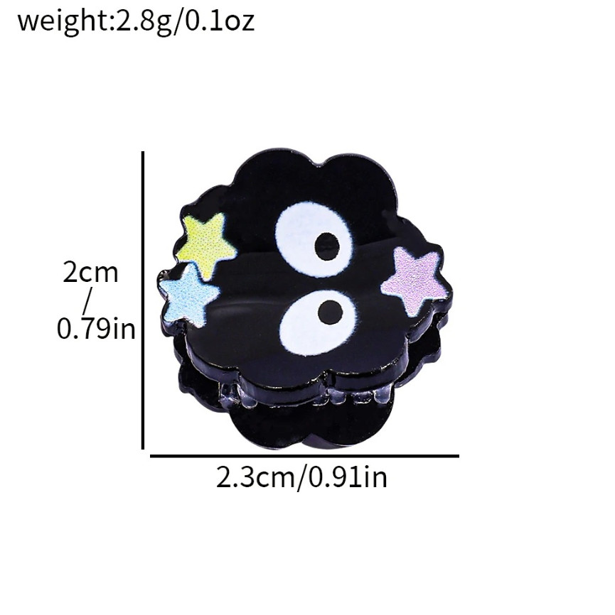 10pcs Cute Coal Ball Hair Claw Cartoon Mini multi-functional Clip Set – NEW