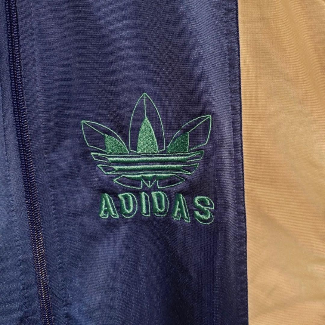 80s Adidas Trefoil Track Jacket Vintage L Blue Embroidered Made Singapore