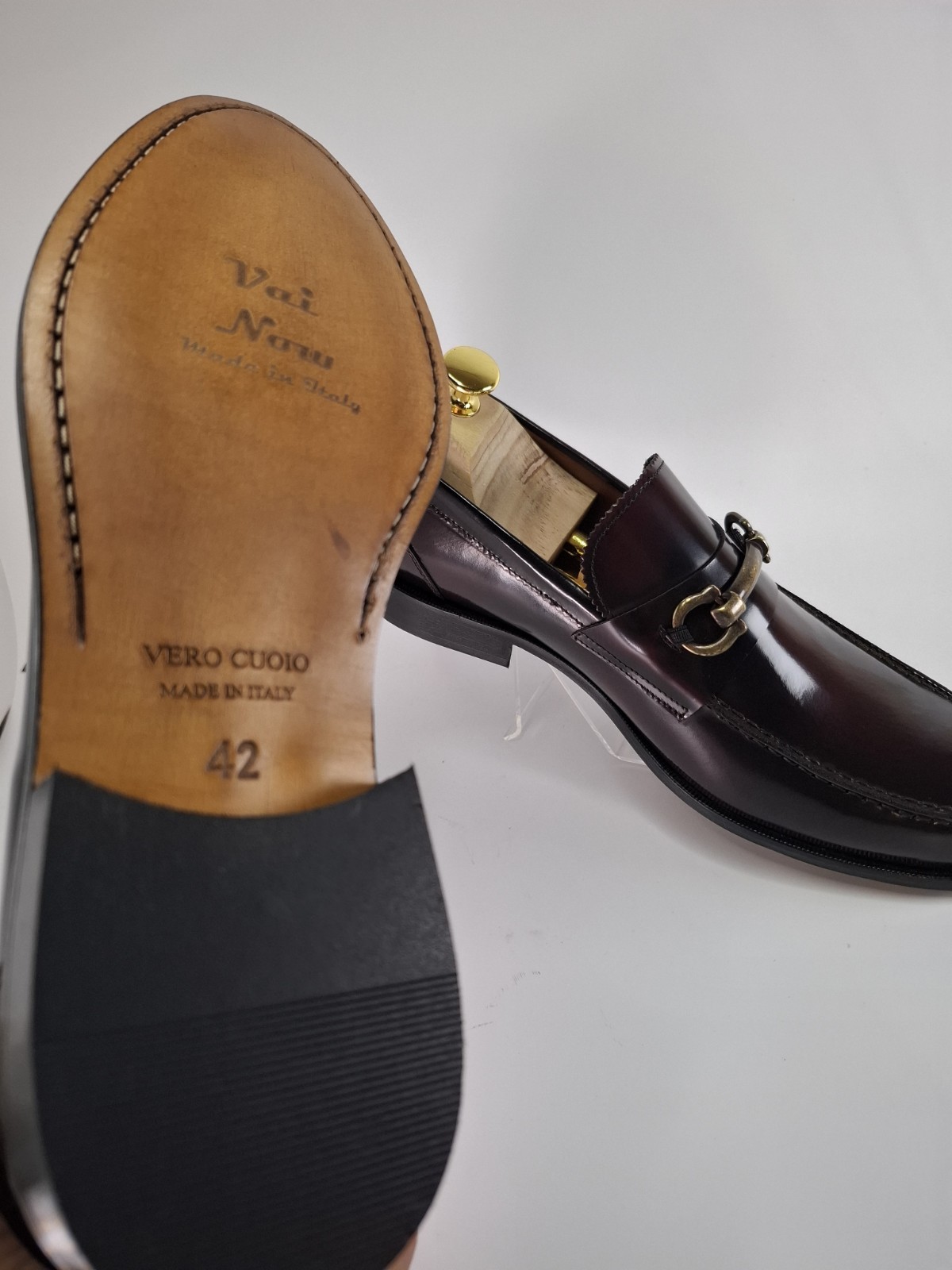 👞 Men’s Vai Now Strap Bordeaux Elegant Shoes – Made in Italy – 40/41/42/43/44