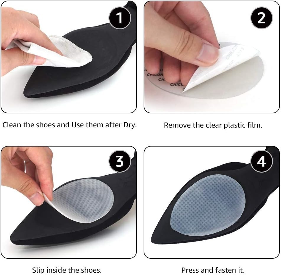 Stylish Non-Slip Shoe Sole Protectors for High Heels – 2-Piece Adhesive Set