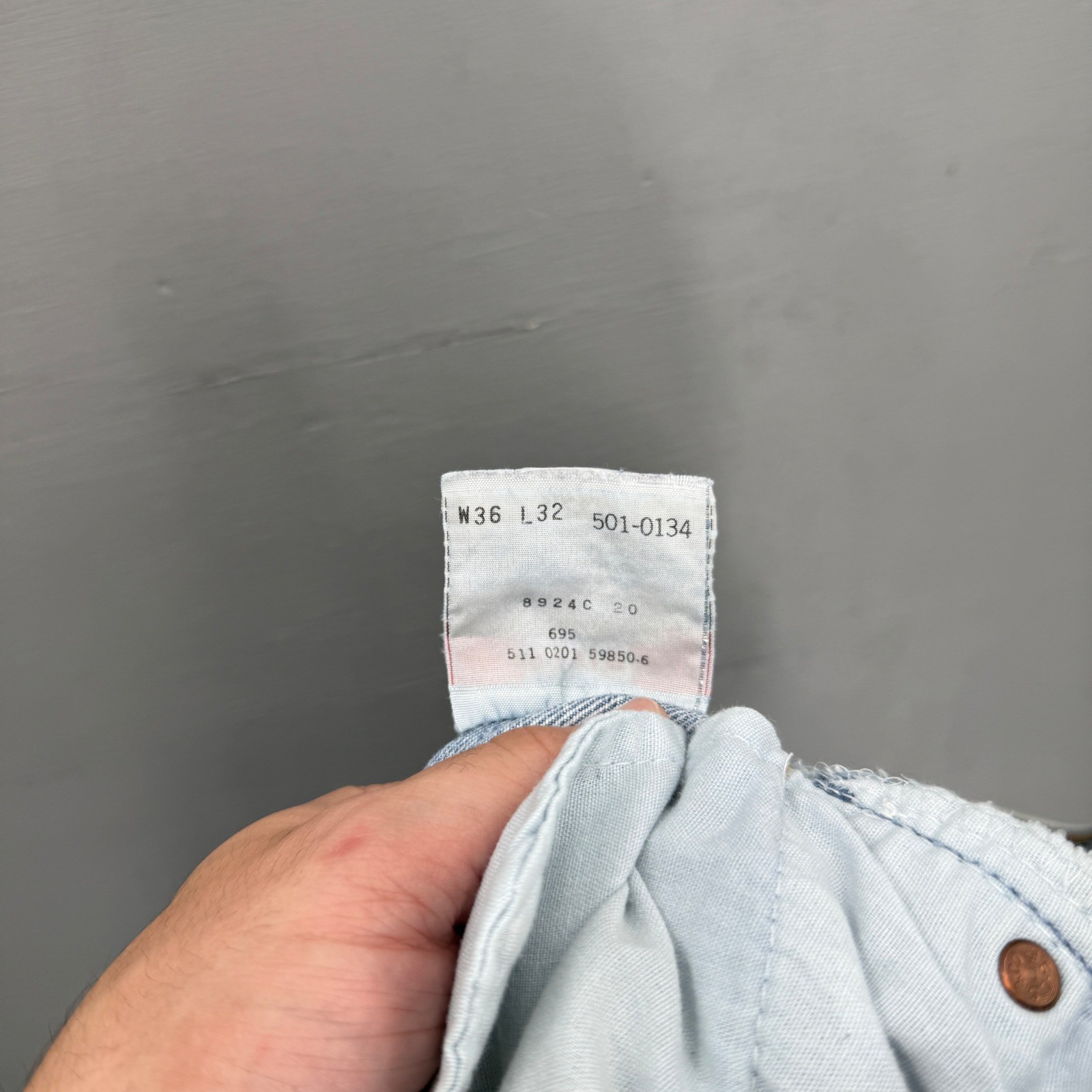Vintage Levi’s 501 XX Jeans Light Wash Vintage Made in USA Faded 34 x 32