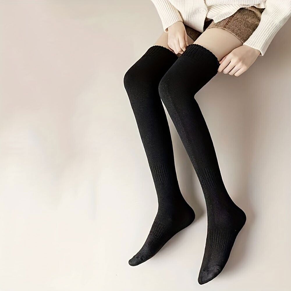 Women’s Thigh High Knit Leg Warmers for Cold Weather Long Boot Socks Foot Cover
