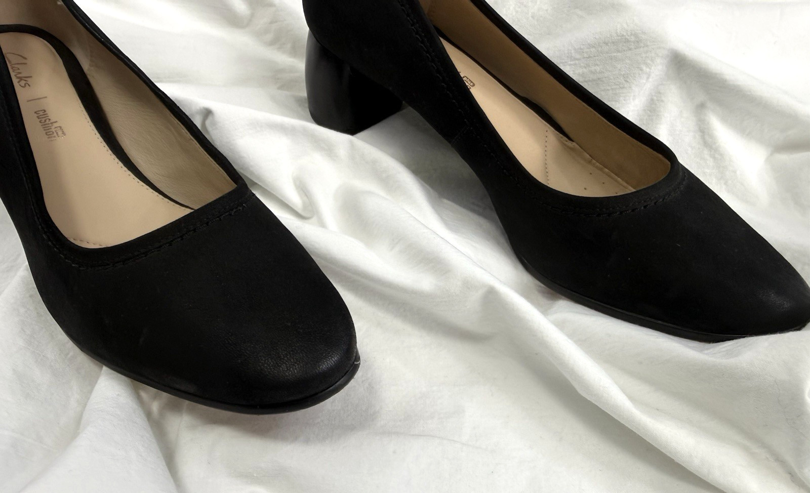 Clarks Plus Cushion Women Black Pumps SZ 8.5
