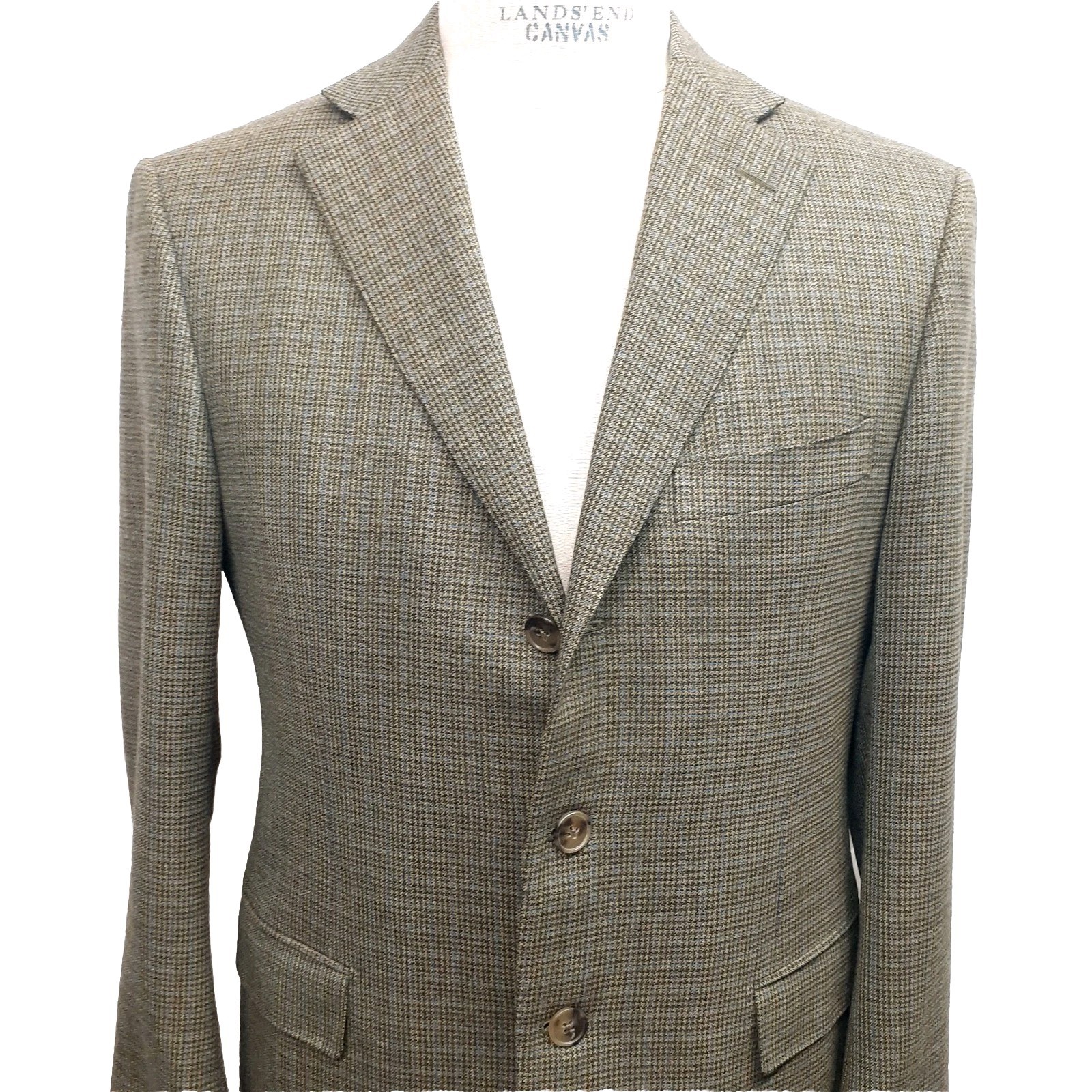Ermenegildo Zegna US 40 Short EU 48 C Green Blazer Sport Coat Jacket Wool Plaid