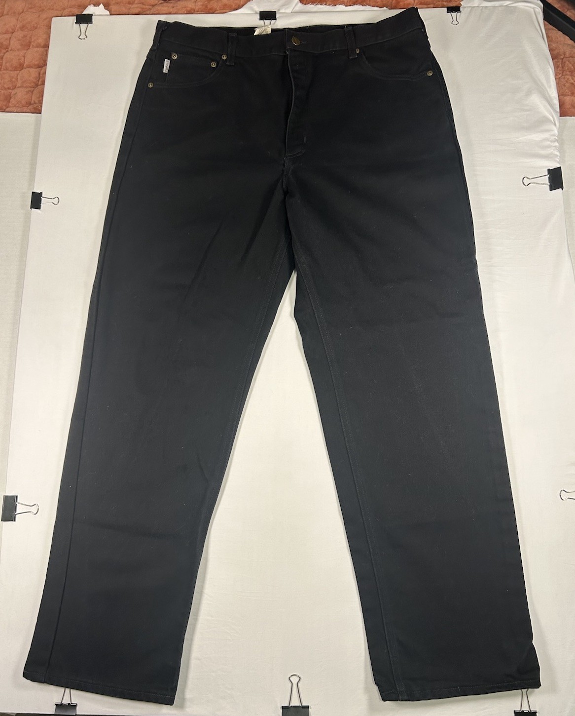 Vintage Carhartt Relaxed Fit B177 BLK Black Jeans Men’s 40×32 Heavyweight Denim