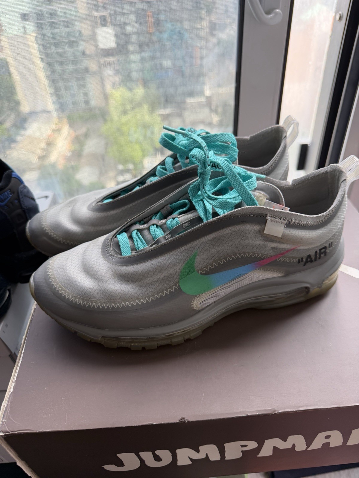 Size 9.5 – Nike Off-White Air Max 97 Menta | AJ4585-101