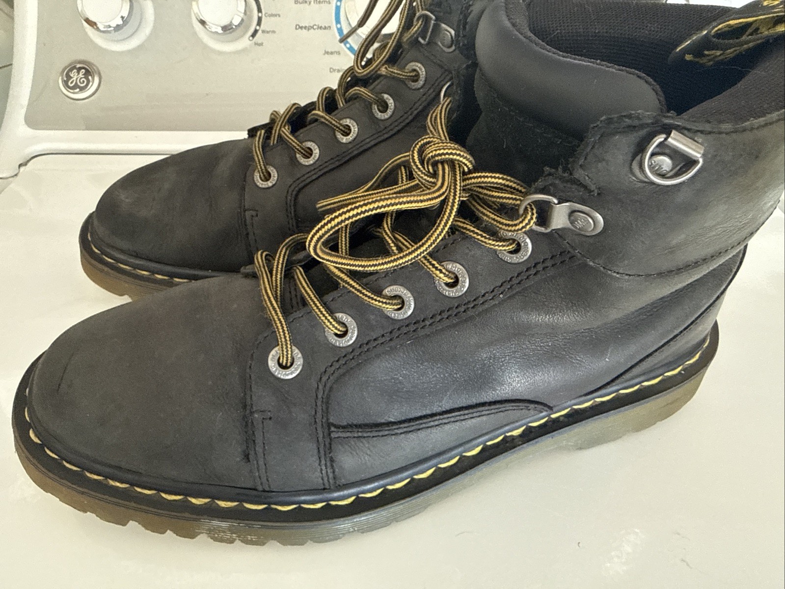 Dr Martens Made In England Black Leather Boot Mens US 10 UK 9