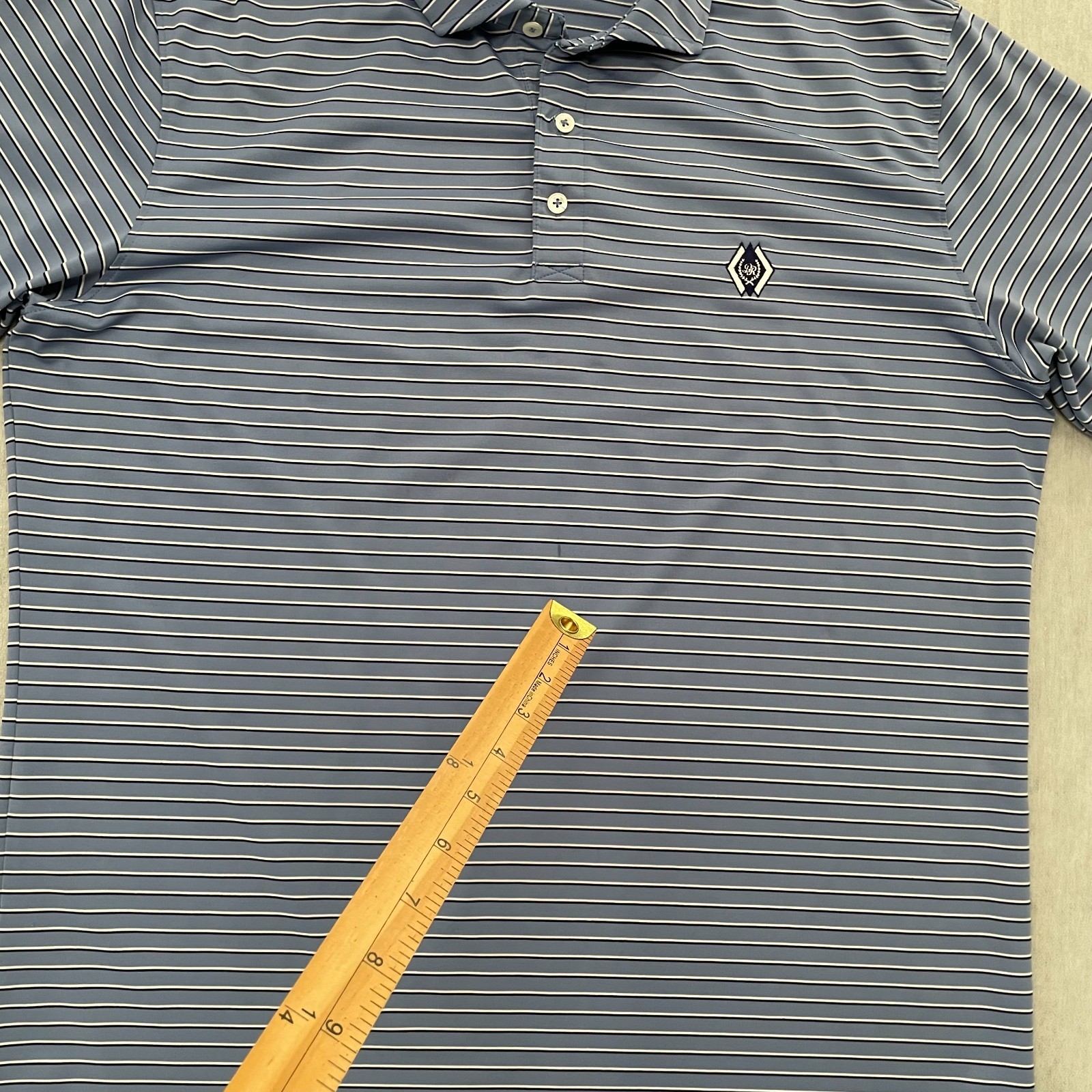 Holderness & Bourne Shirt Adult Large Blue Polo The Sutton Diamond Run Golf Club