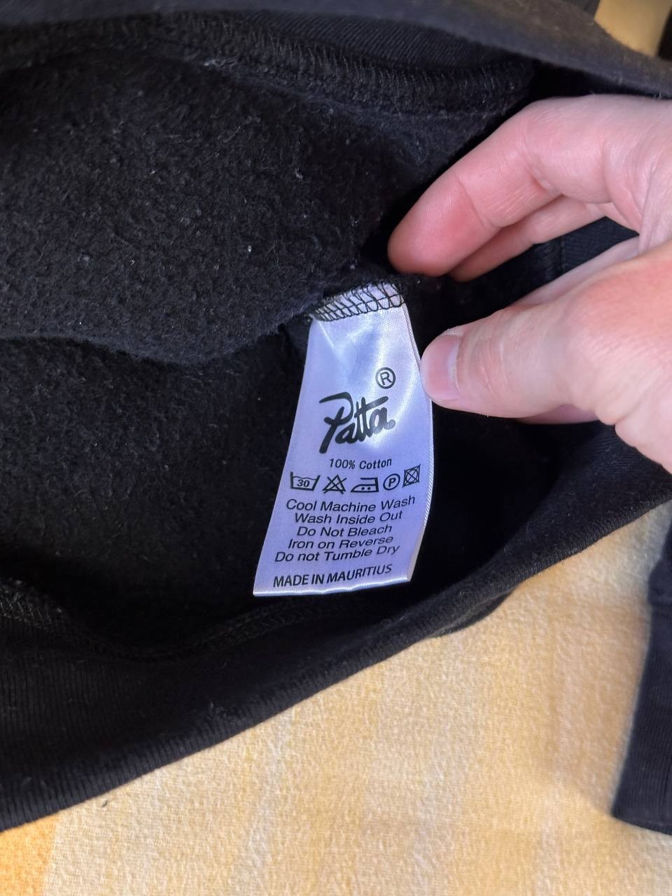 PATTA AW21 One People One Earth Zip Hoodie Sweatshirt Mens Size L Black