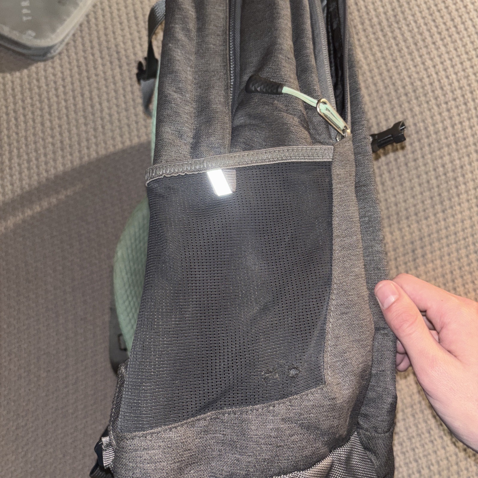 The North Face Recon Backpack grey/Teal School Travel Hiking Laptop GREAT SHAPE!