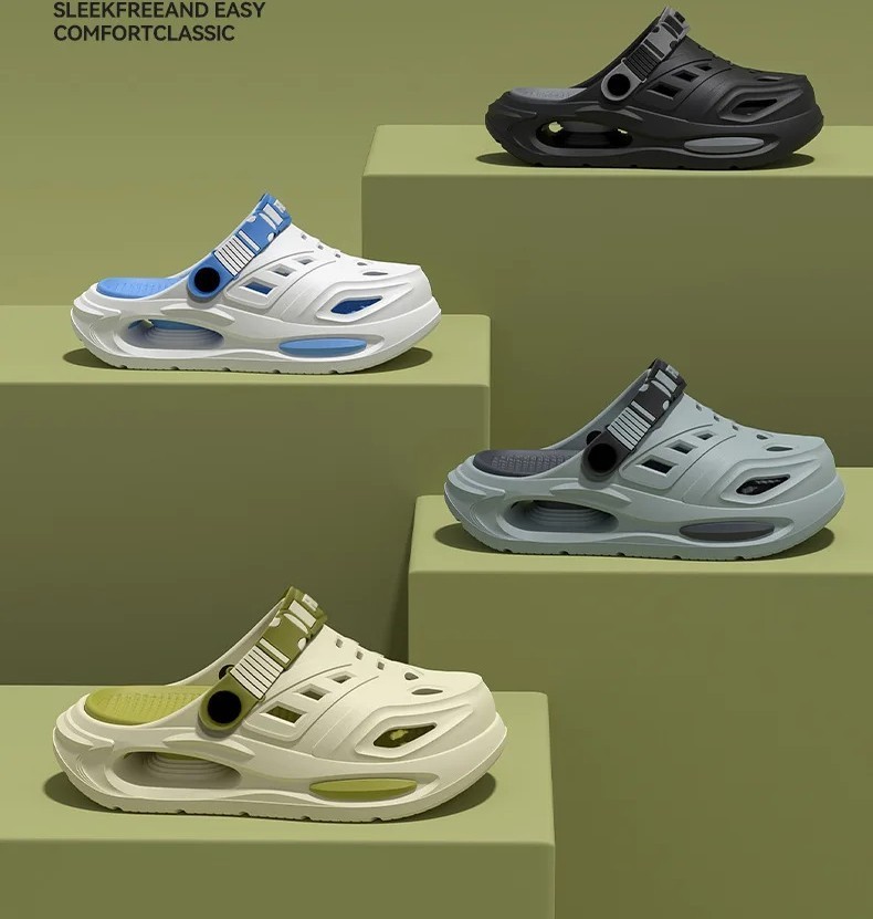 Men Women Summer Clogs Arch Support Breathable Anti-Slip Thick Soft Sole Slipper