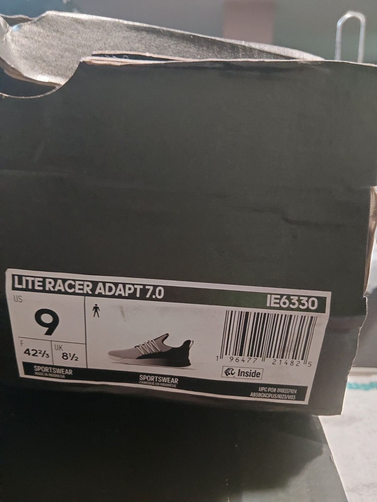 adidas Lite Racer Adapt 7.0 Cloudfoam Comfort Men’s Sneakers Black/White IE6330