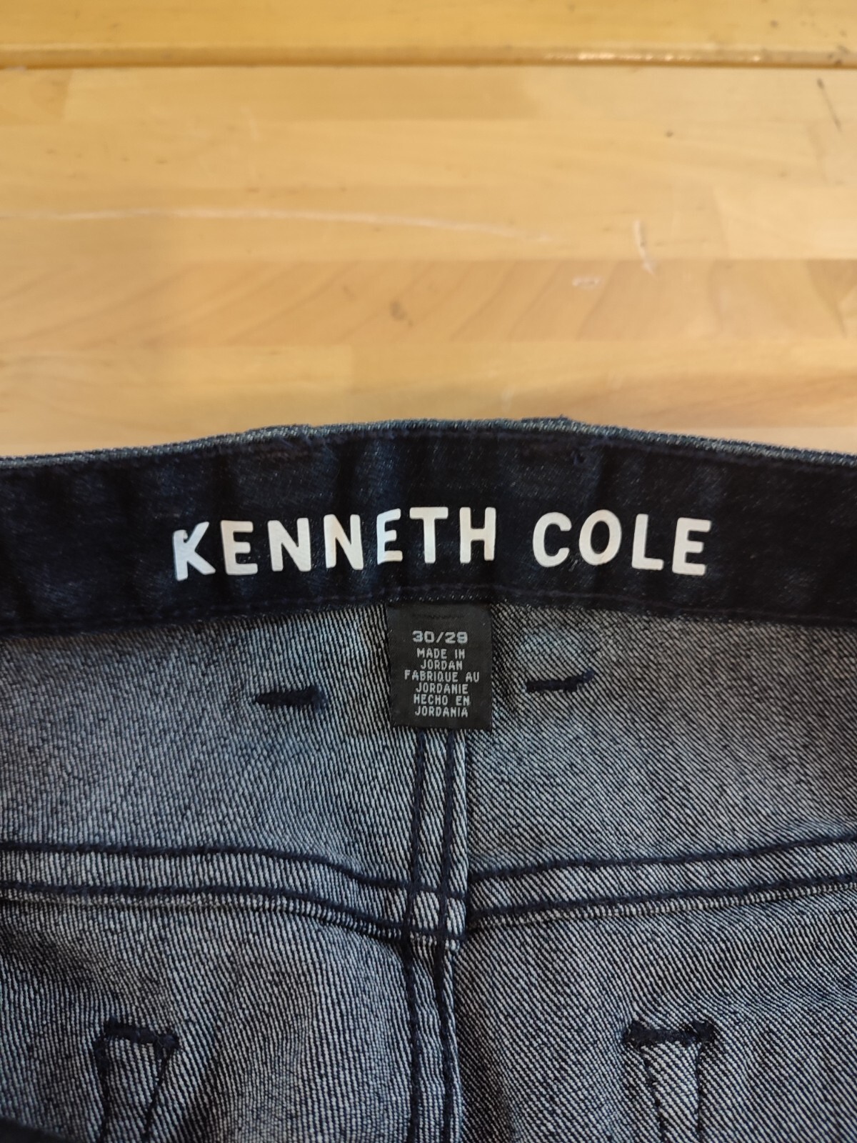 Men’s Kenneth Cole Indigo Wash Straight Stretch 5 Pocket Jeans 30Wx29L