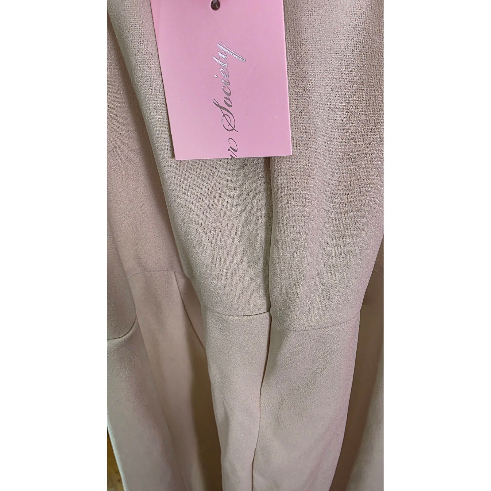 Streetwear Society Cream Wide Leg High Slit Knot Front Jumpsuit Small NWT