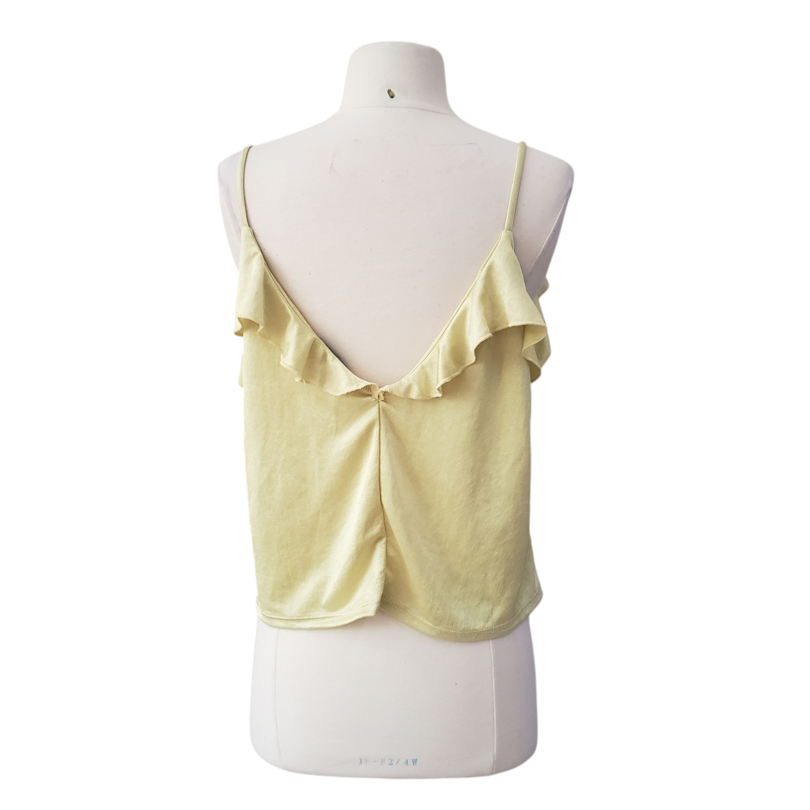 Sailor Moon Compact Cherry Blossom Ruffle Tank Top Yellow Size L