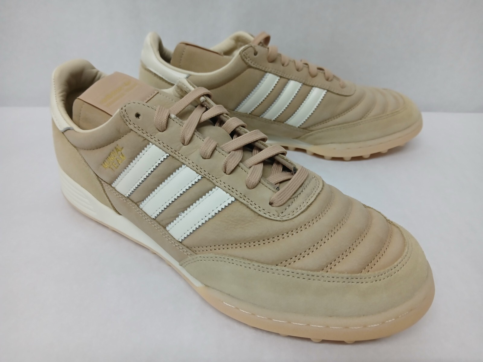 Adidas Men’s Mundial Team RS Casual Soccer Shoes IE9028 Magic Beige White Sz 7