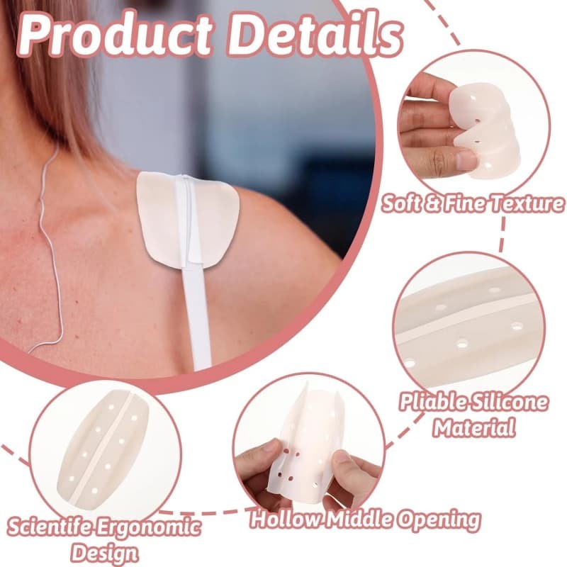 6X Silicone Bra Strap Cushions Holder Non-Slip Shoulder Protectors Rubber Pads