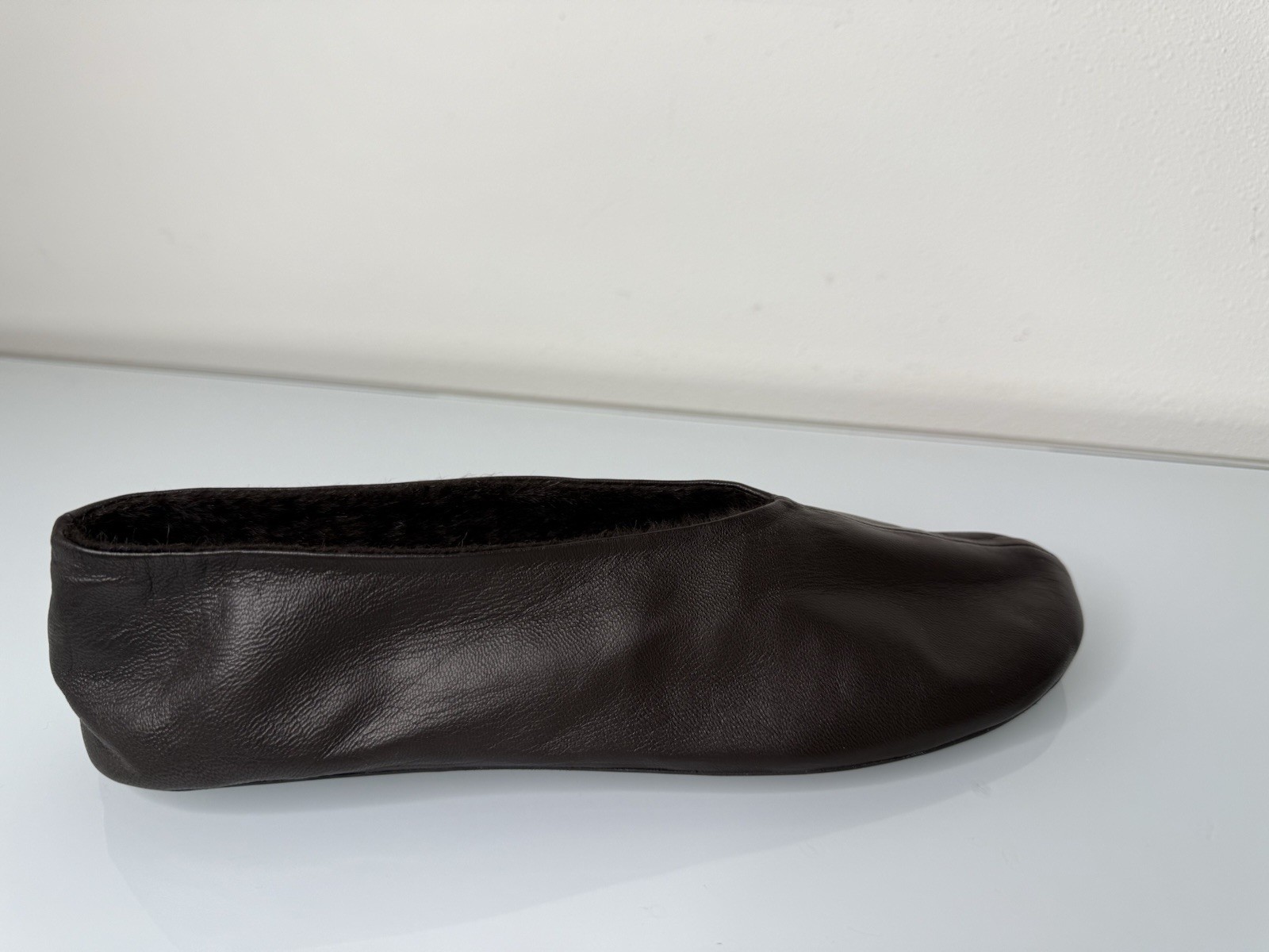 THE ROW Stella BROWN Lambskin Ballerina Slippers EU 38 US 8 $1,050+ NEW