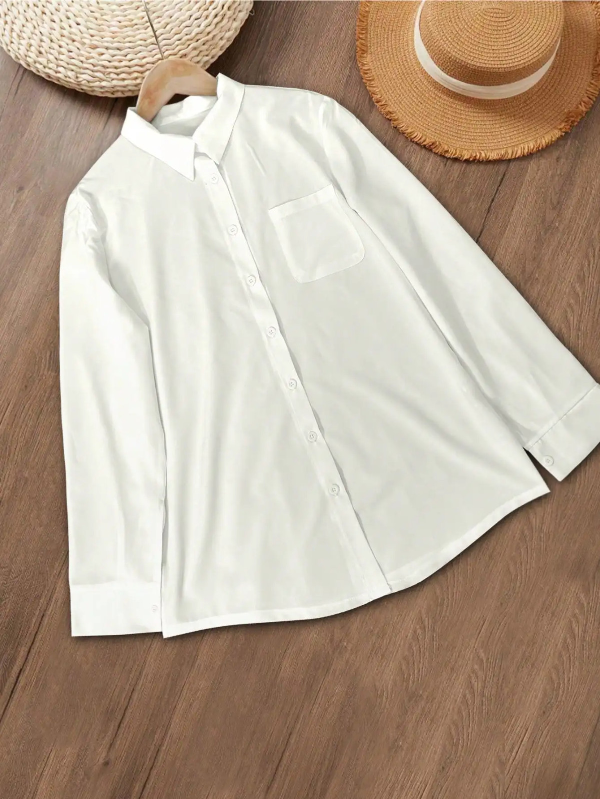 Women’s Cotton Linen Button Down Shirt Long Sleeve Casual Loose Blouse Top