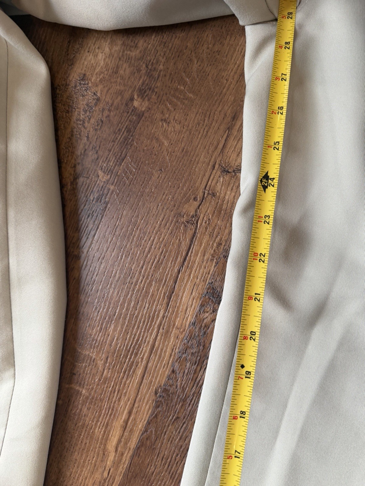 Savane Men’s 40×30 Khaki Pleated Twill Dress Pants Classic Fit