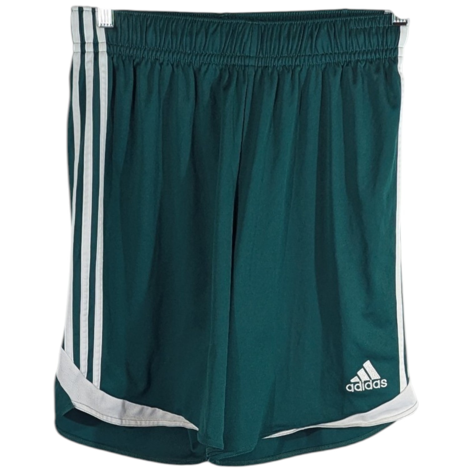 Adidas Forest Green Shorts Mens Large 3-Stripes Soccer Climacool No Pockets