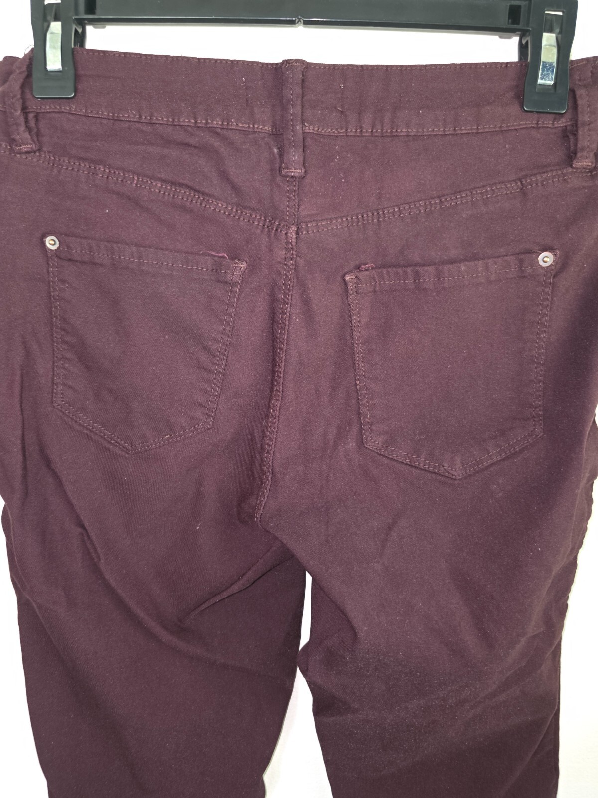 YMI Straight Leg Pants Stretch Burgundy Red Womens Size Medium