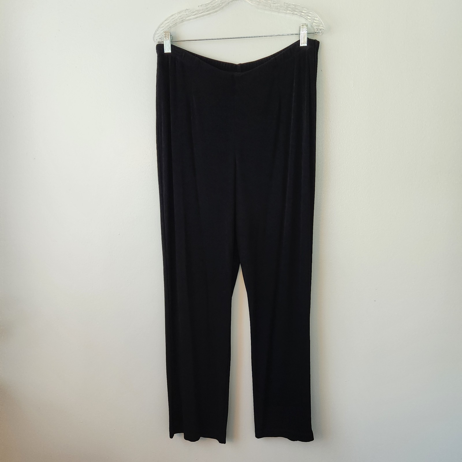 Chico’s Travelers Cardigan Pants 3 Piece Set 3 Black Red Slinky Knit Minimalist