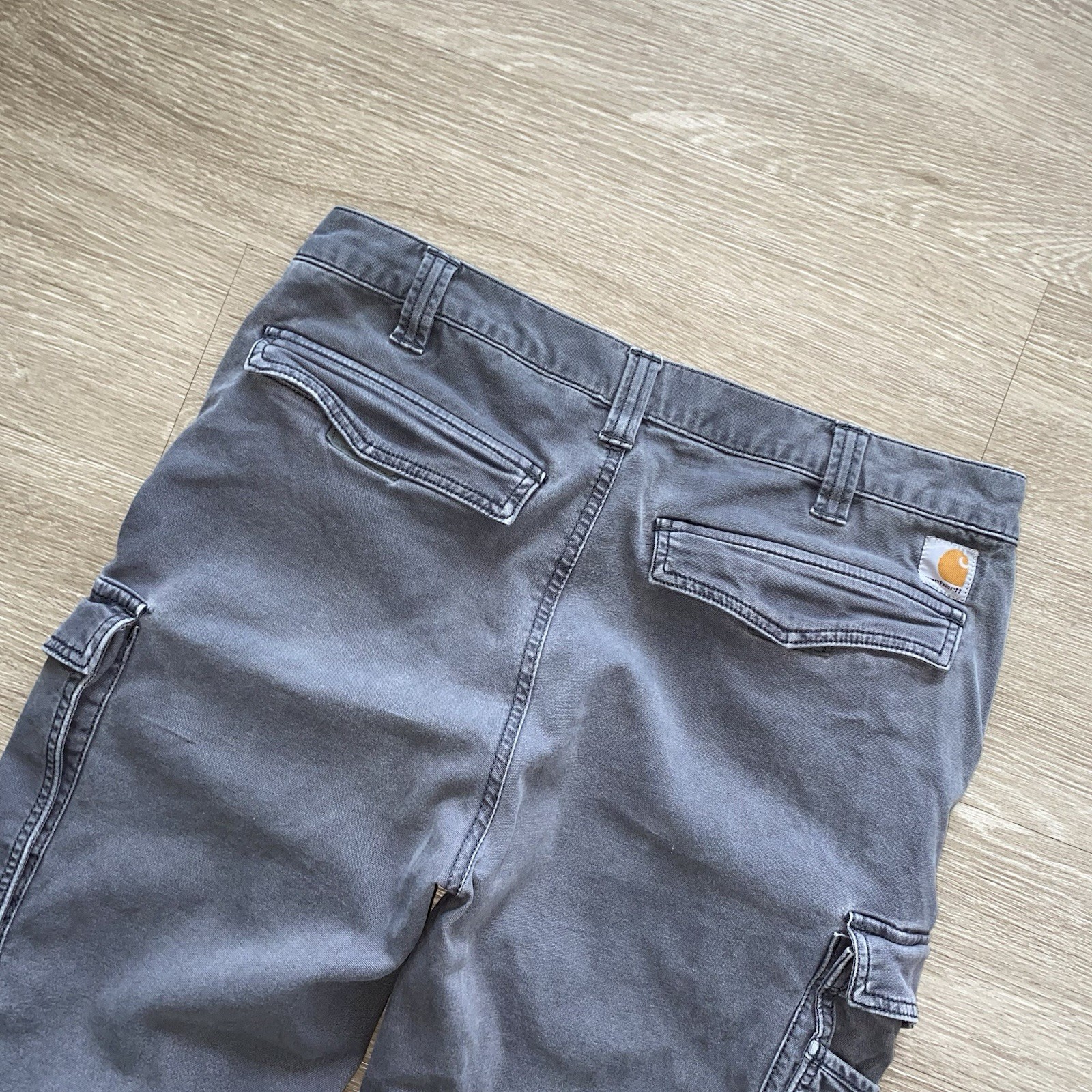 Carhartt Rugged Flex Relaxed Fit Canvas Cargo Work Pants Men’s 36×30 Gray BN3574
