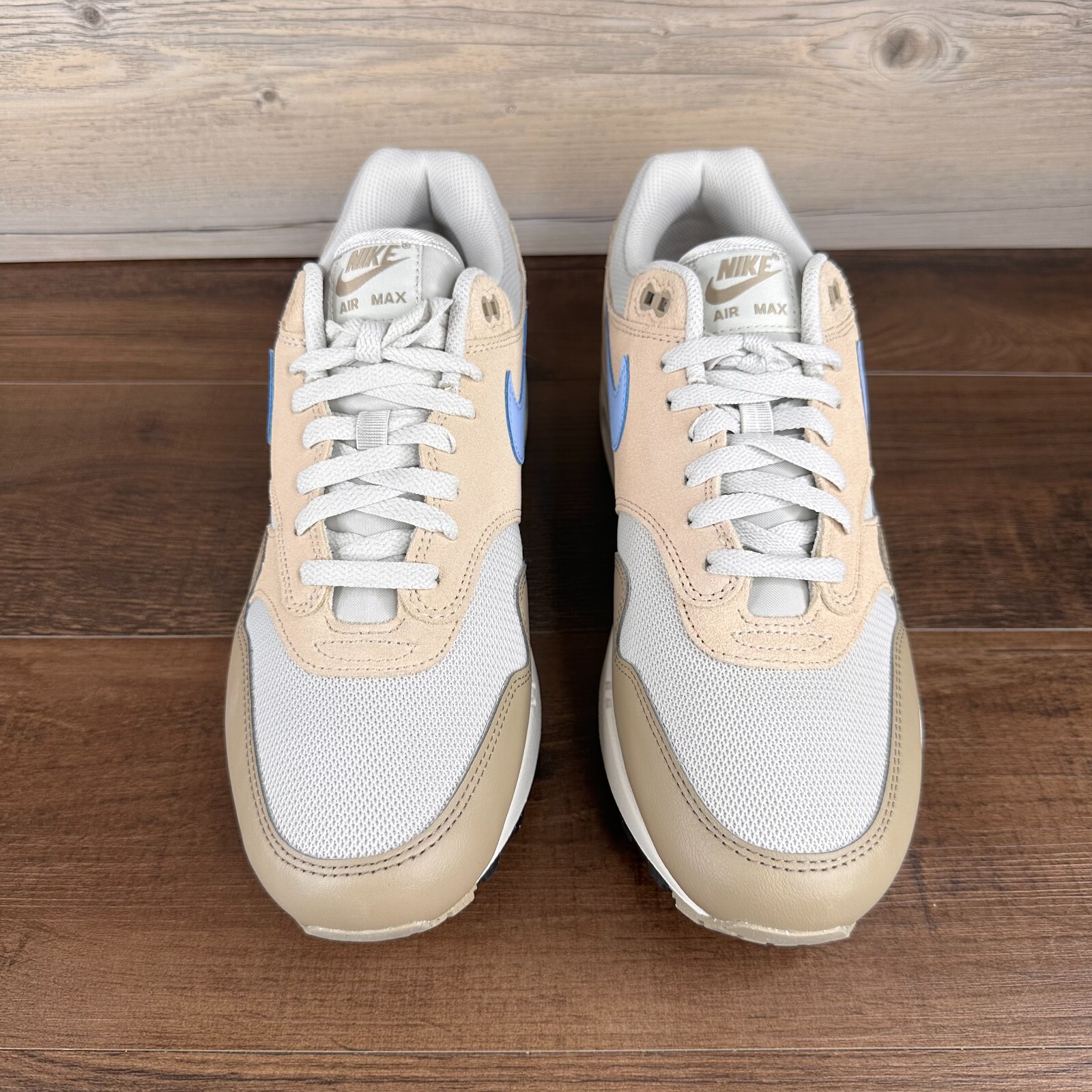 Nike Air Max 1 Mens Size 9 Light Bone Sanddrift Khaki Psychic Blue FZ5808 009
