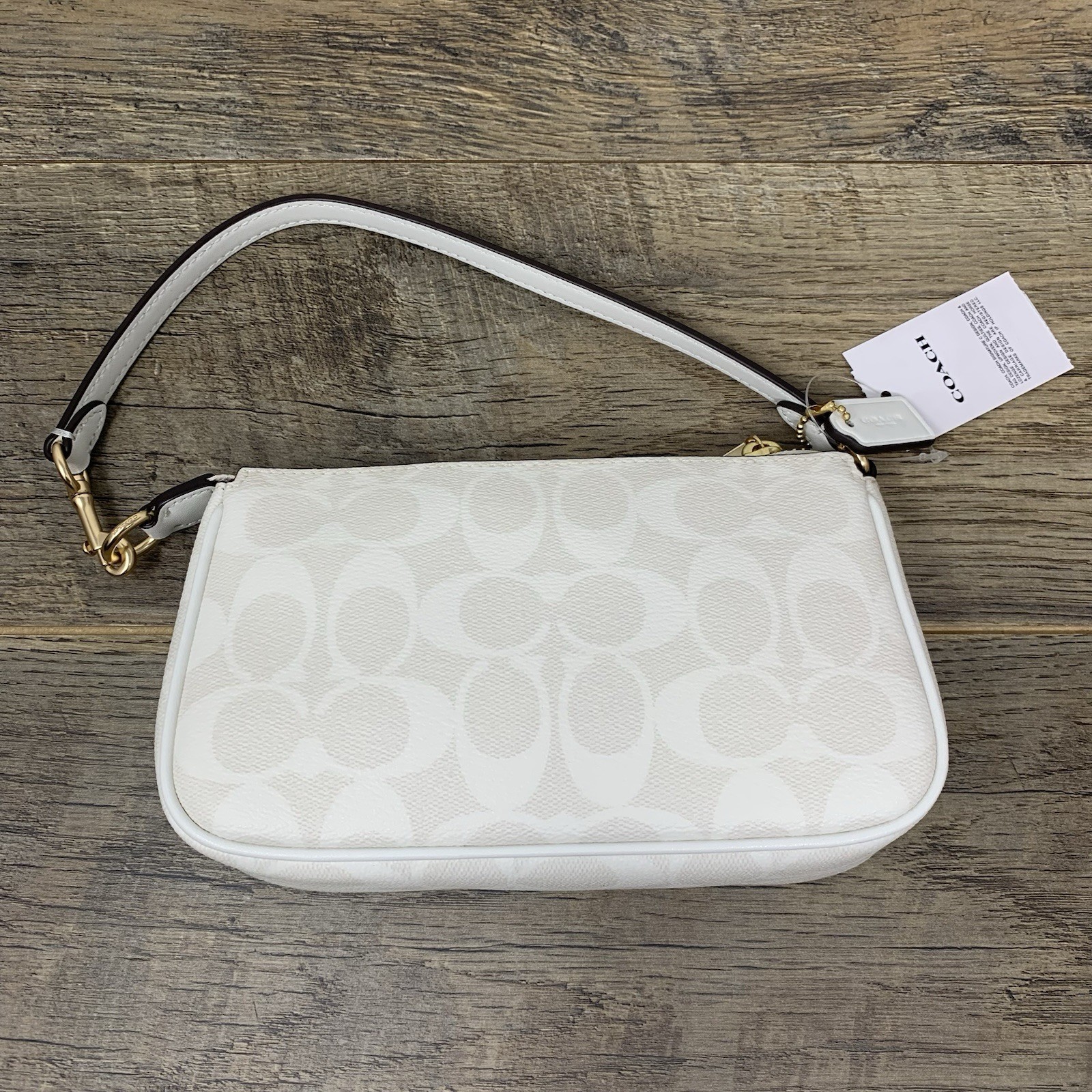 Coach Nolita 19 in Signature Canvas CS442 | Glacier White Gold — New