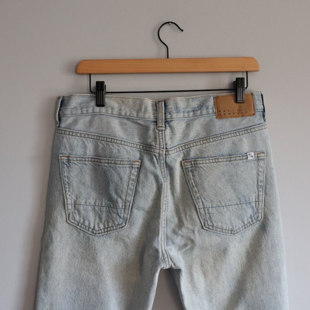 PacSun Men’s Sz 30×30 Blue Light Wash Stretch 5-Pocket Slim Taper Denim Jeans