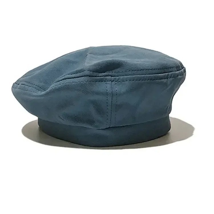 Cotton Berets Solid Vintage Spring Summer French Octagonal Forward Peaked