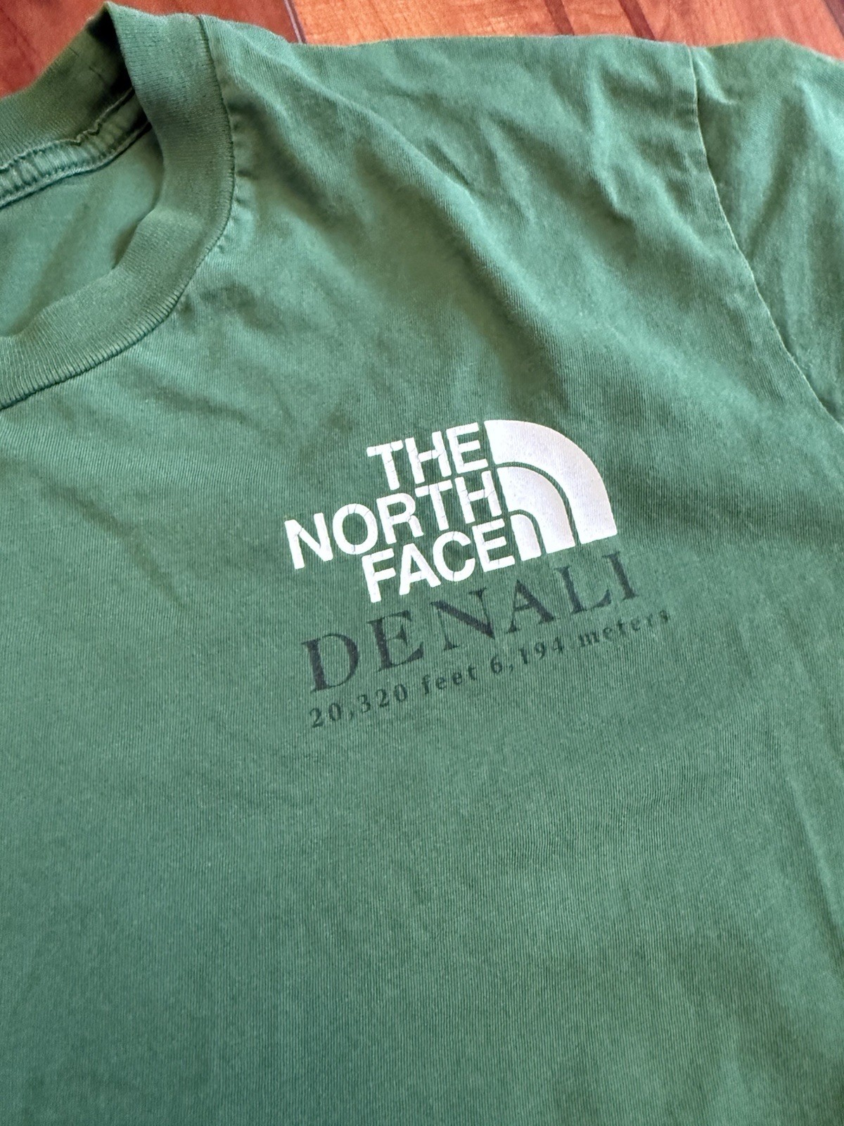 Northface Denali Mens T shirt Size M Green Rare Vintage