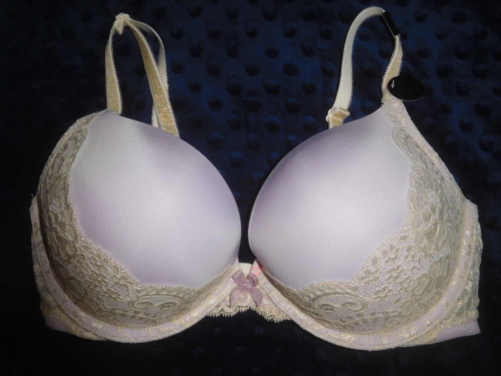 NWT Victoria’s Secret Dream Angels Add 2 Cup Sizes Push Up Bra Lavender Lace 36B
