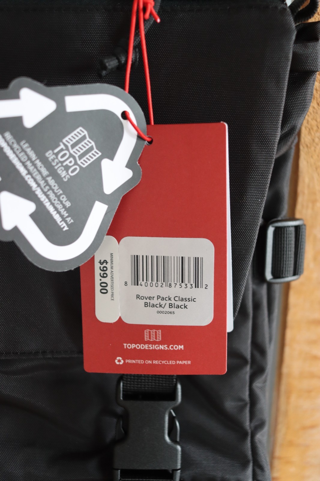 Topo Designs Rover Pack Classic Black Daily Daypack New Tags Iconic Heritage USA