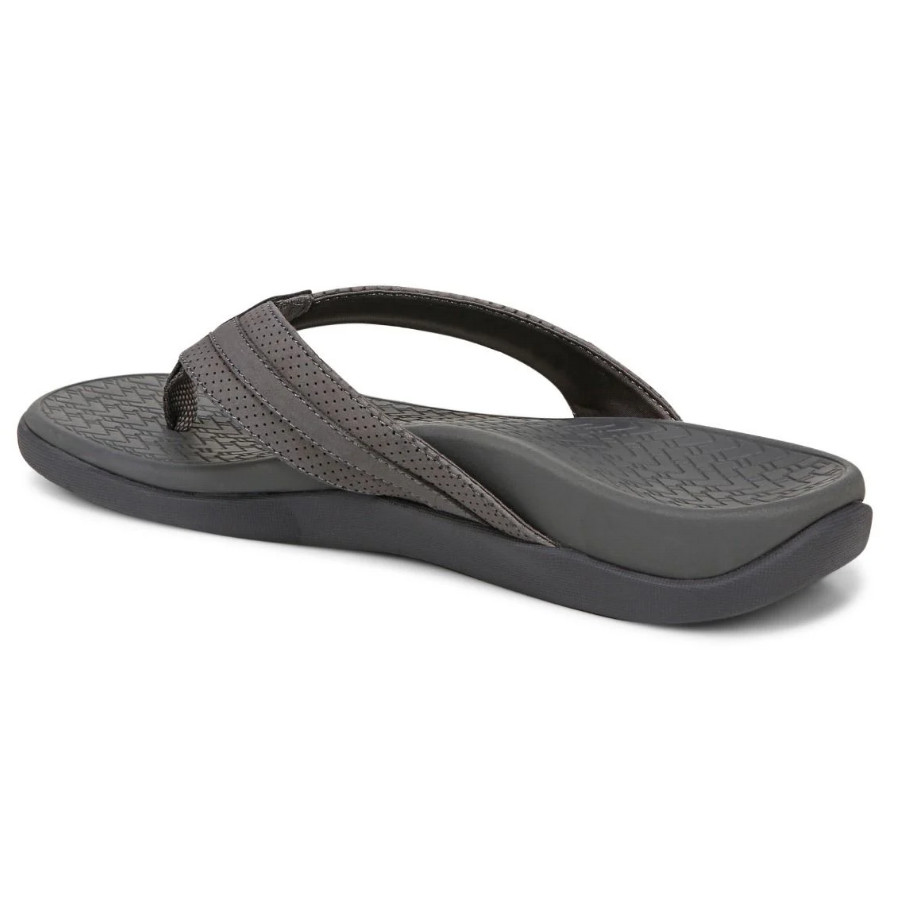 VIONICS Men’s Tide II Toe Post Sandal – Charcoal NEW