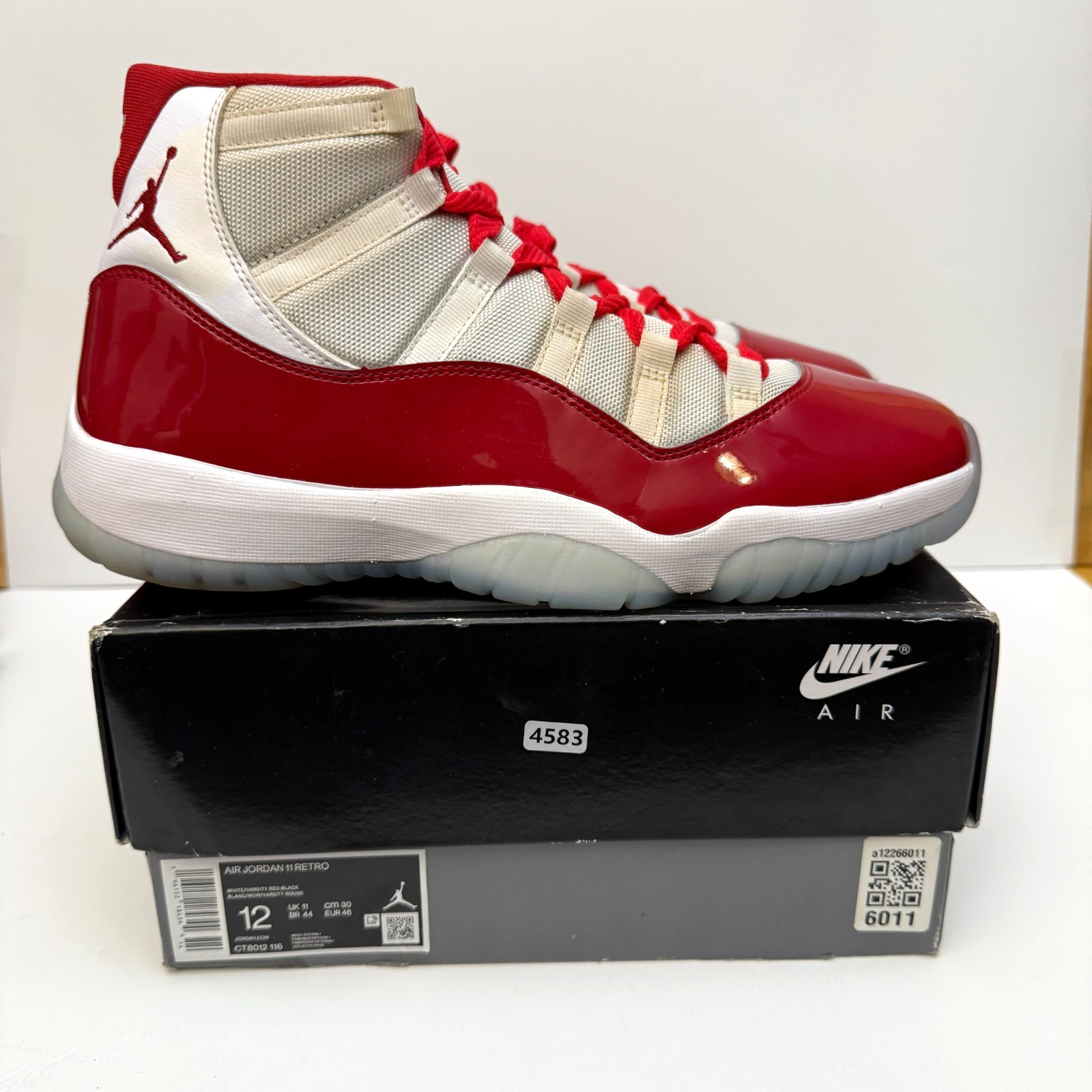 Air Jordan 11 Retro White/Varsity Red CT8012-116 Size 12