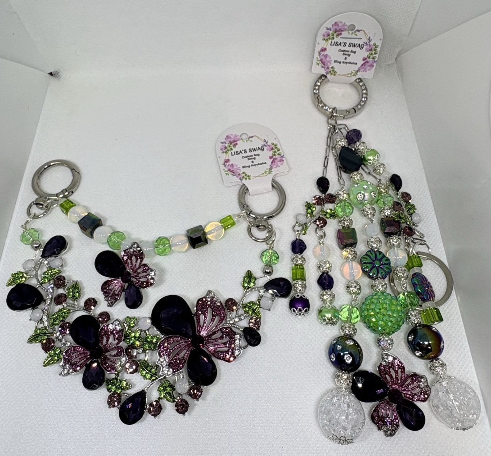 Handmade✨Handbag Jewelry✨Purse Bling✨Bag Swag✨Bag Charm✨Keychain✨2 Piece Set✨NWT