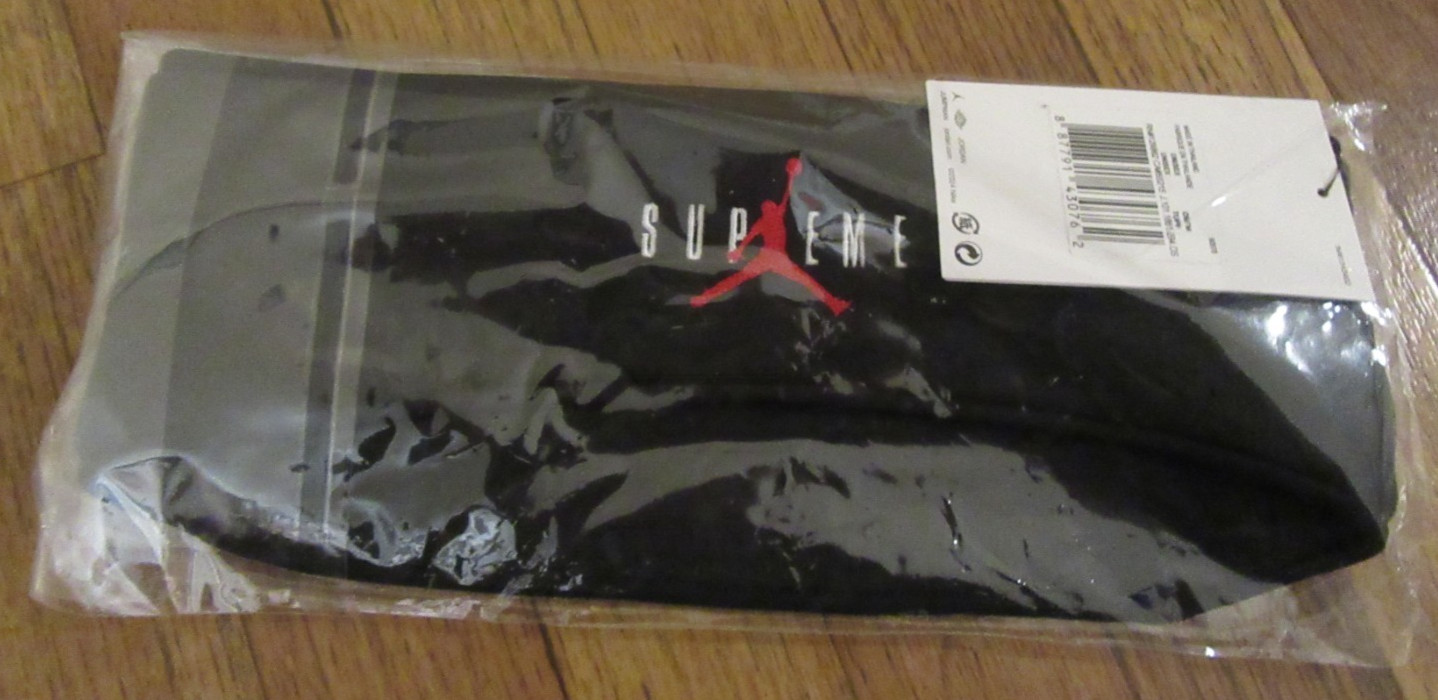 Supreme Jordan Headband Black FW24 Supreme New York 2024 Brand New Free U.S. S&H