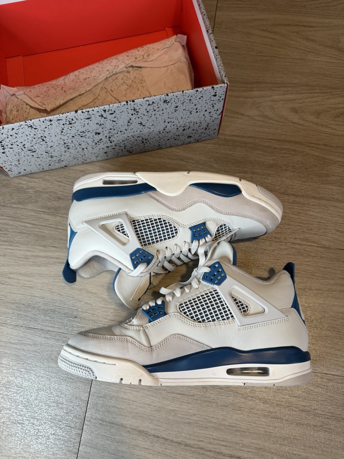 Size 10.5 – Air Jordan 4 Retro 2024 Military Blue (FV5029-141) CLEAN MENS