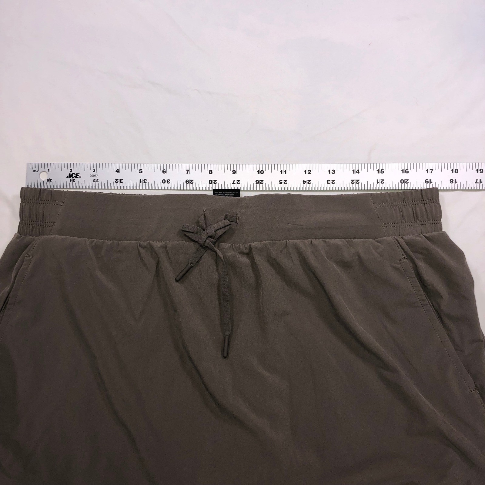 All in Motion Brown Athletic Skort Large Elastic Waist Drawstring Pockets