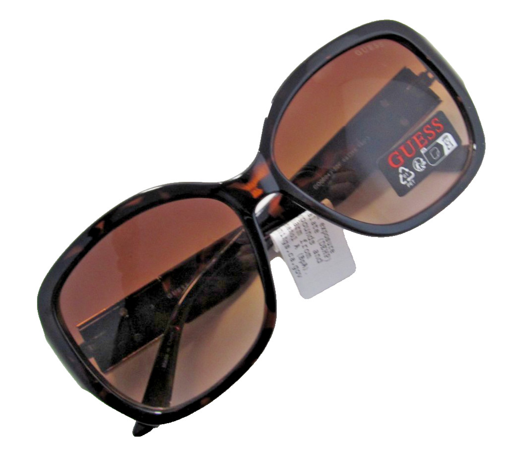 GUESS Oversized Tortoise Shell Sunglasses Brown Gradient Lenses GO00043-52F