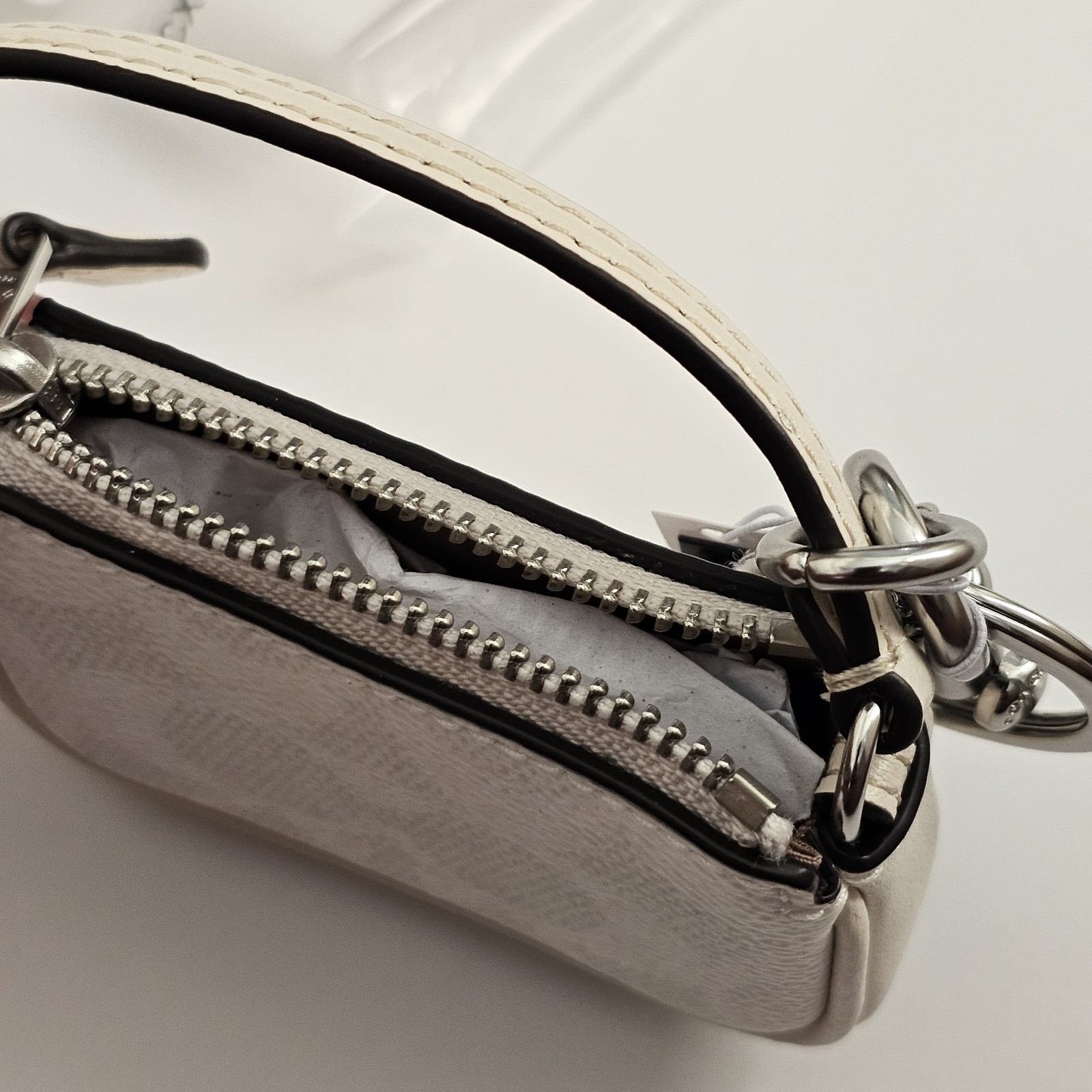 Coach ~ Mini Nolita Bag Charm In Signature Canvas White/Chalk CX067 NWT