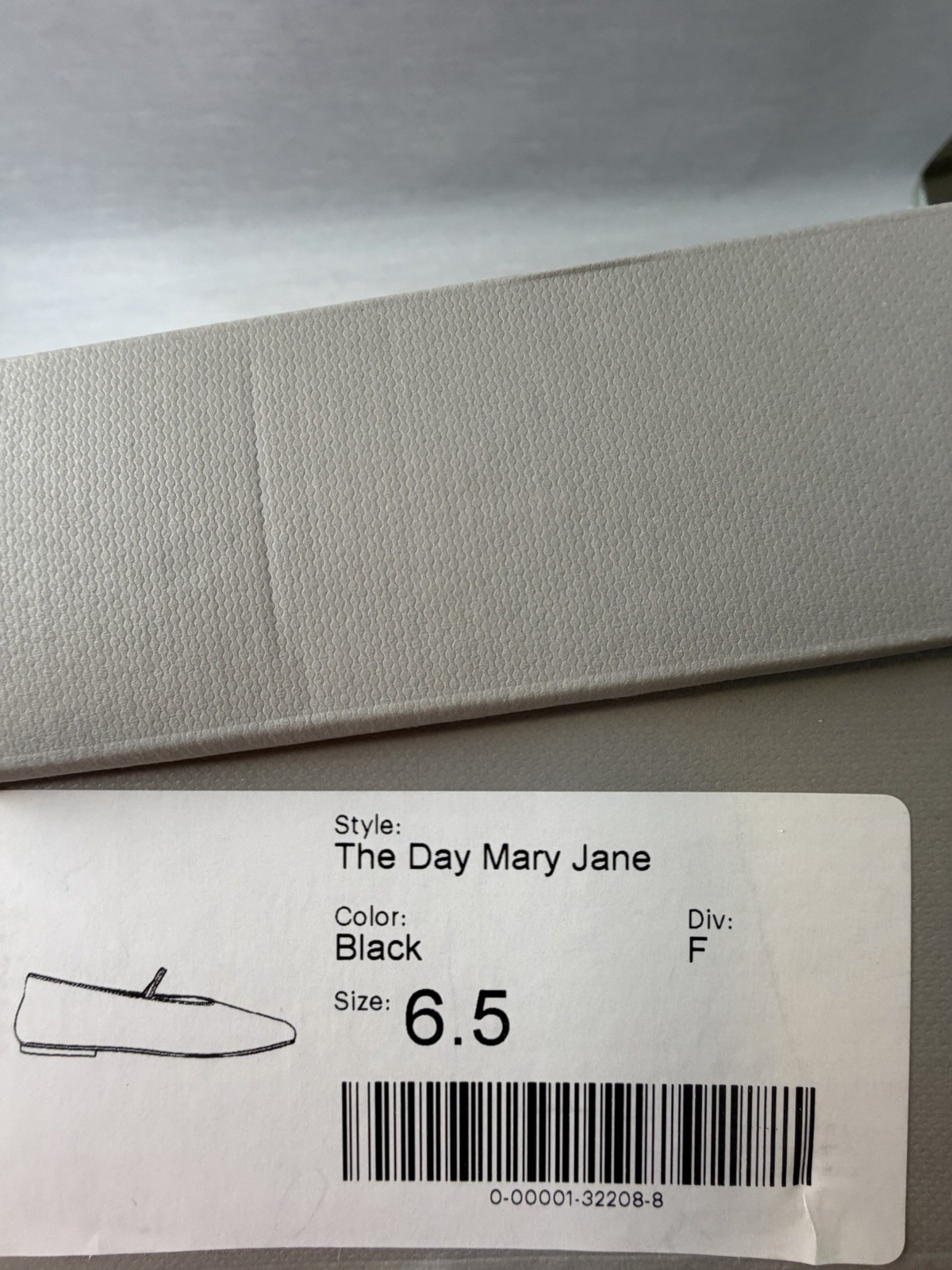 Everlane Black Leather Mary Jane Flats Square Toe Size 6.5 NWB
