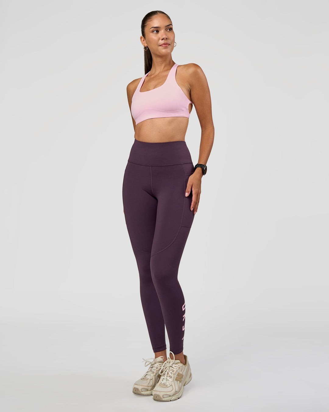 LSKD Rep Ultra High-Rise Full Length Legging Pockets Purple Plum NWT MSRP $110 M